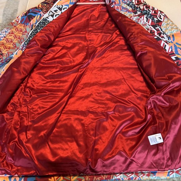 Fila Sz M Joanna Allover Print Coat/Jacket/Puffer Long Celebratory - Picture 12 of 16